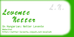 levente netter business card